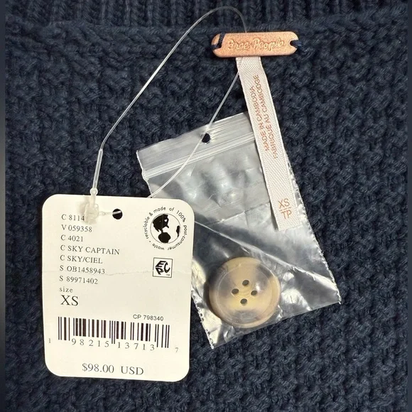 FREE PEOPLE Lila Cotton-Blend Cardigan, Size XSMALL‎